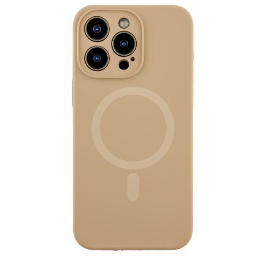Silicone Case Full Camera Protective (AA) with MagSafe для iPhone 14 Pro  (Desert gold)