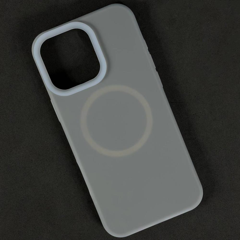 Чохол Matte Neon Magsafe для IPhone 15 Pro Max  сірий