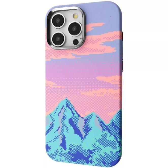 Чохол Pixel Case with Magnetic Ring для iPhone 15 Pro Max (pink sanset)
