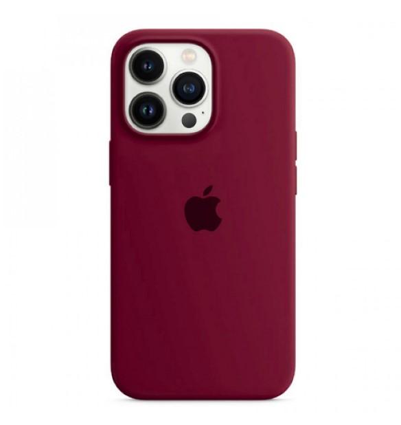 Silicone Case Full Protective (AA) для iPhone 15 Pro Max (Marsala)