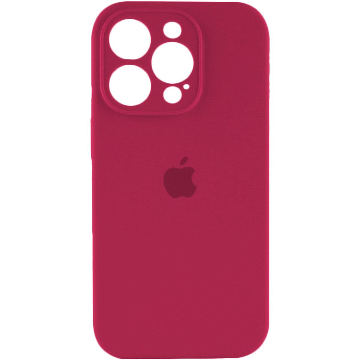 Silicone Case Full Camera Protective (AA) для iPhone 14 Pro Max (Maroon)
