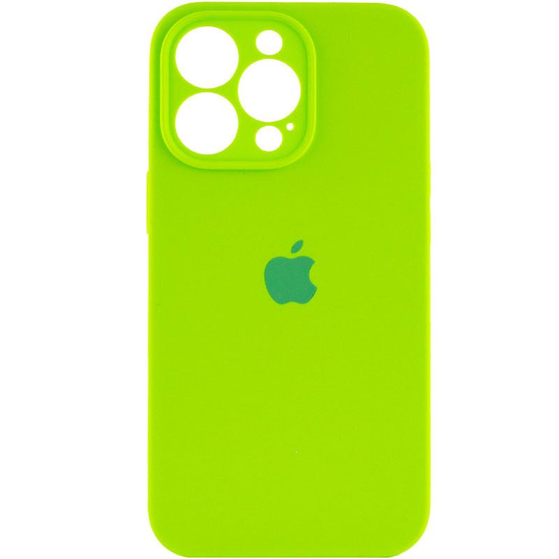 Silicone Case Full Camera Protective (AA) для iPhone 15 Pro Max (Neon green)