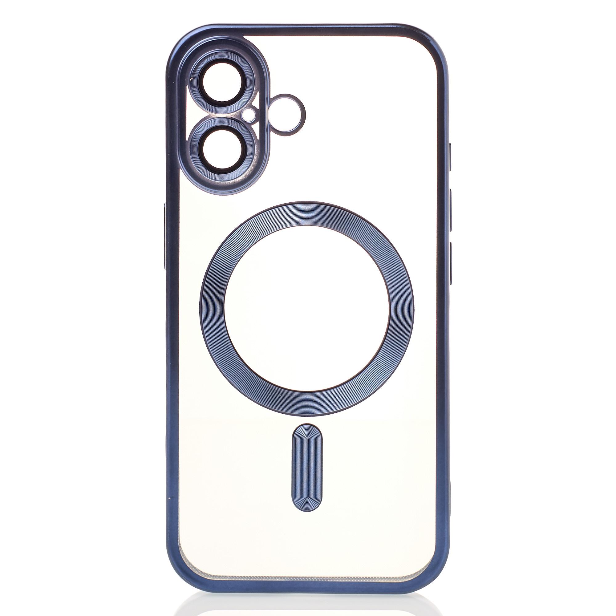 Накладка Metal Matte Case MagSafe для iPhone 16 Plus (Dark blue)