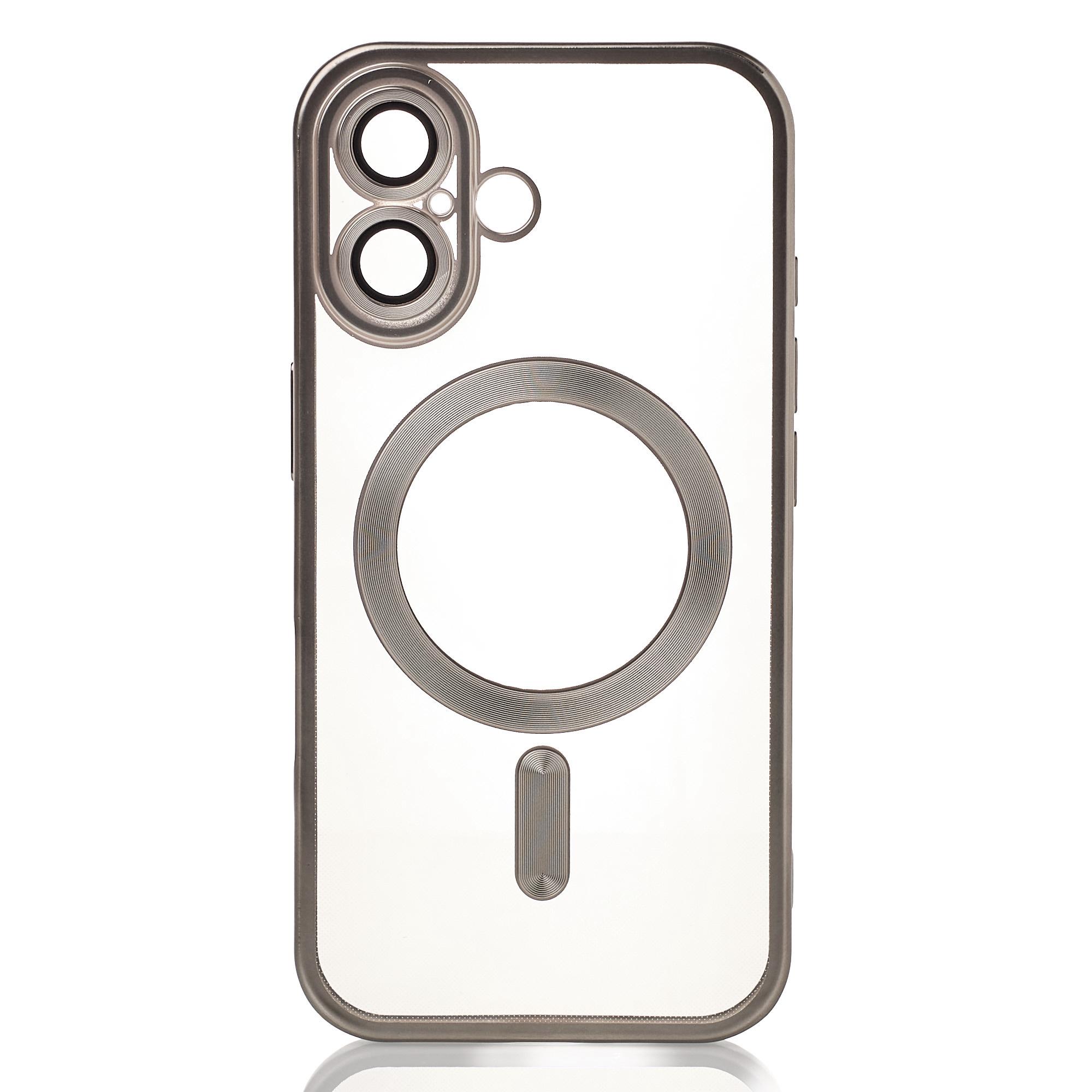 Накладка Metal Matte Case MagSafe для iPhone 16 Plus (Silver)
