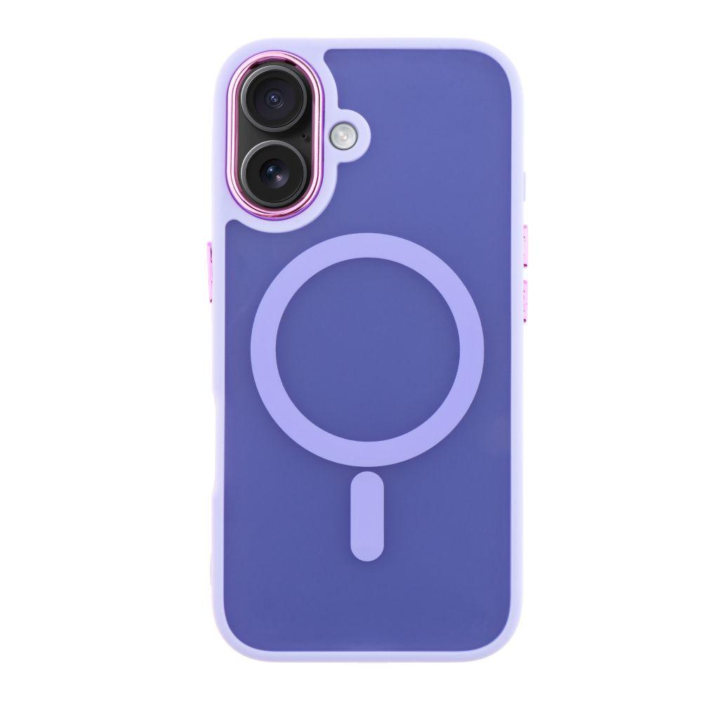 Накладка Magsafe MATTE ACRYLIC для iPhone 16 Plus бузкова
