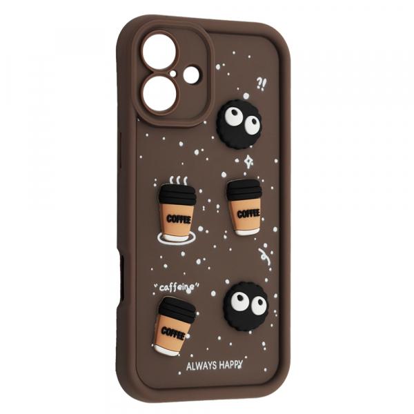 Чохол Pretty Toys для Iphone 16 Plus (Brown/Always Happy)