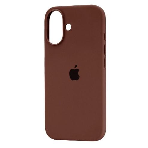 Silicone Case Full Protective (AA) для iPhone 16  (Brown)