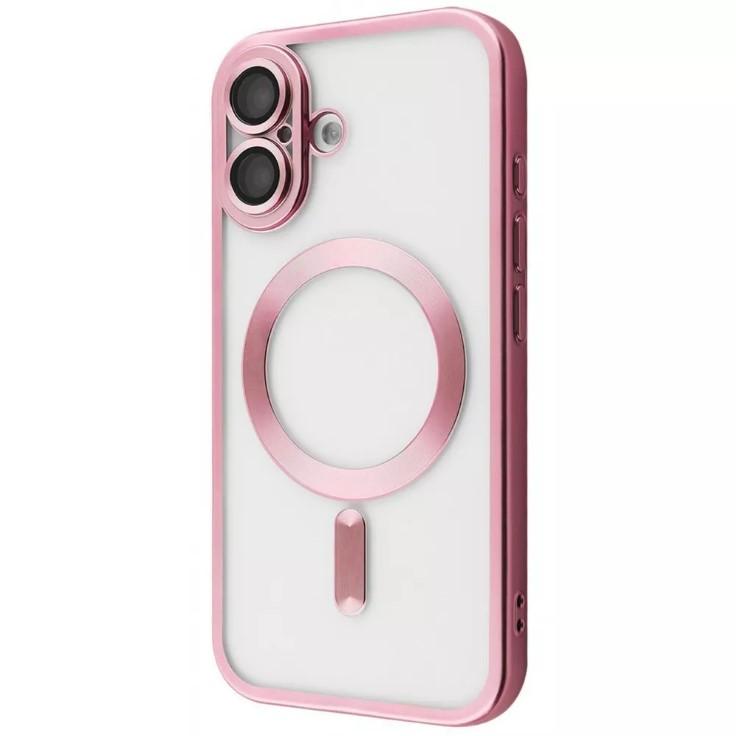 Накладка Metal Matte Case MagSafe для iPhone 16 Plus (pink)
