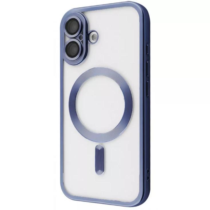 Накладка Metal Matte Case MagSafe для iPhone 16 (blue  titanium)