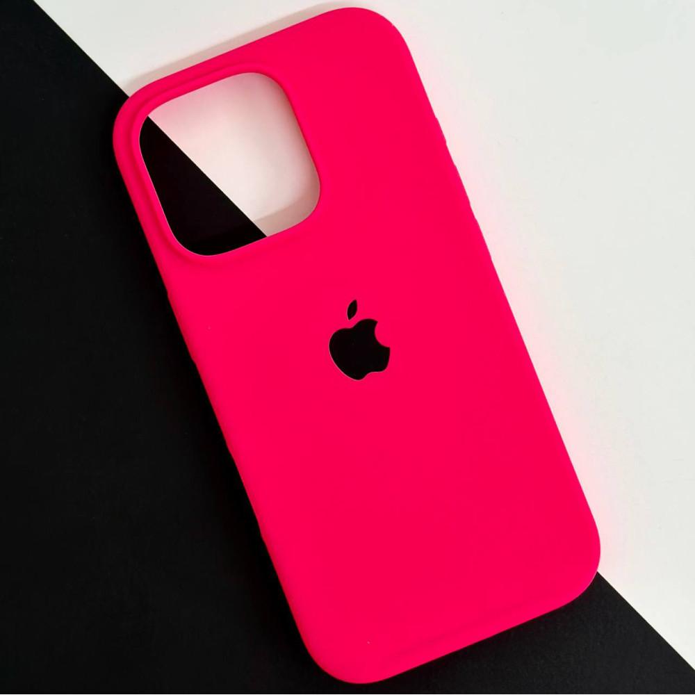 Silicone Case Full Protective (AA) для iPhone 16 Pro (Barbie pink)