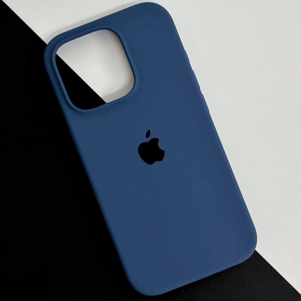 Silicone Case Full Protective (AA) для iPhone 16 Pro (Navy blue)