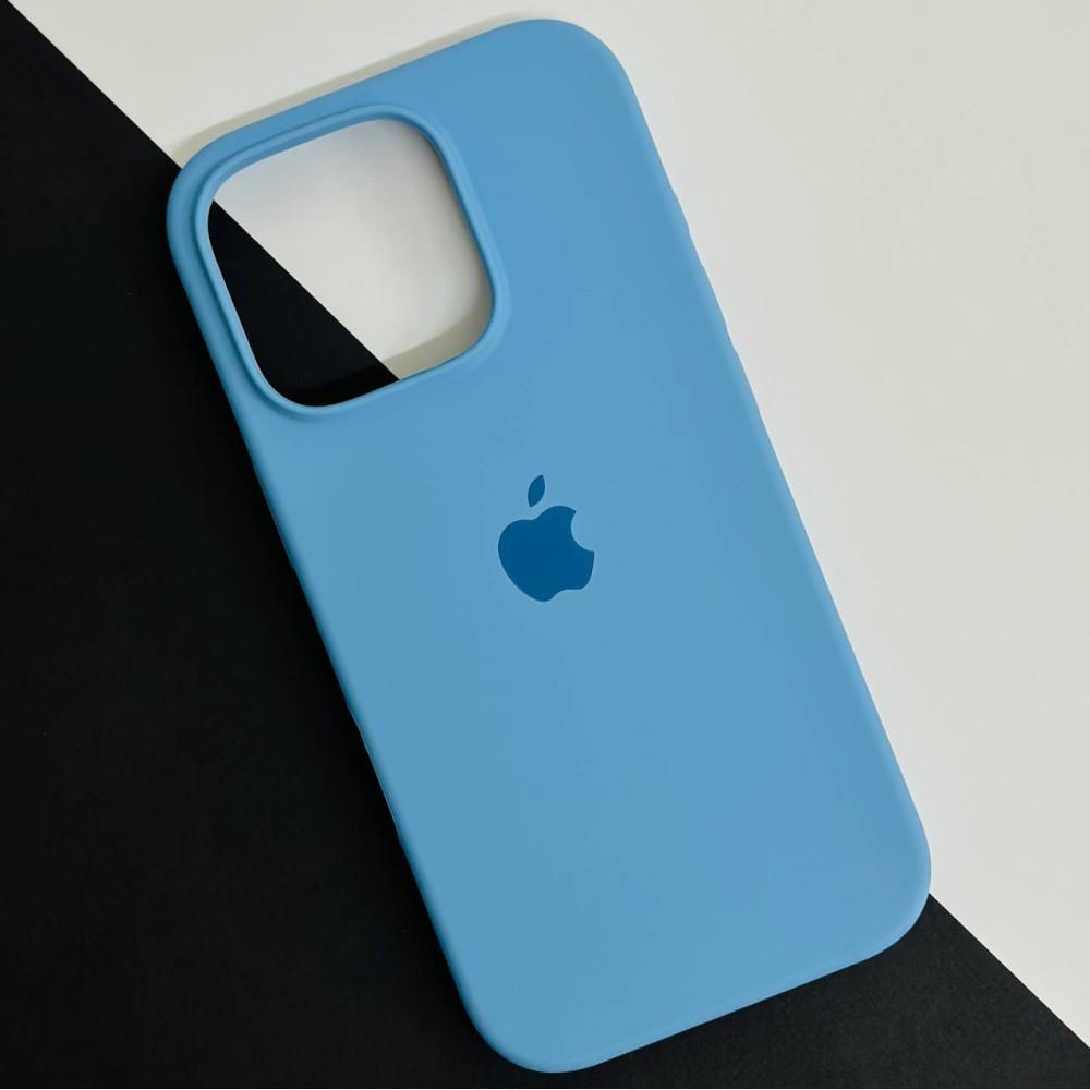 Silicone Case Full Protective (AA) для iPhone 16 Pro (Cornflower)