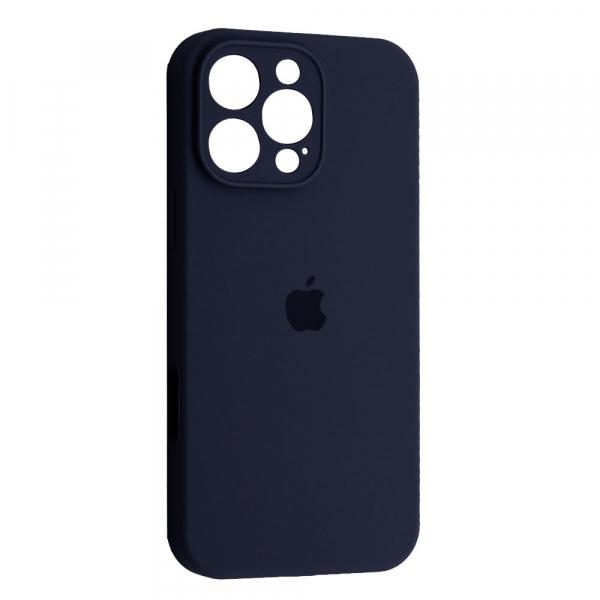 Silicone Case Full Camera Protective (AA) для iPhone 16 Pro Max (Midnight blue)