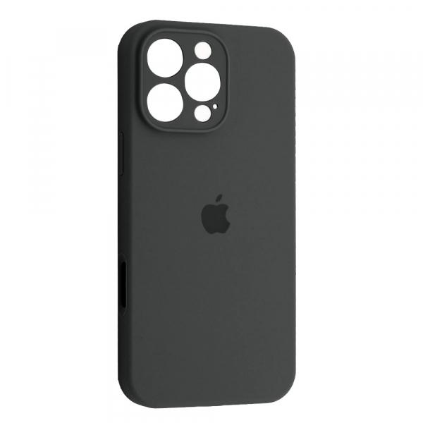 Silicone Case Full Camera Protective (AA) для iPhone 16 Pro (Dark grey)