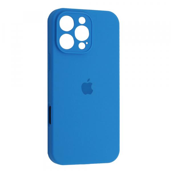 Silicone Case Full Camera Protective (AA) для iPhone 16 Pro (New lake blue)