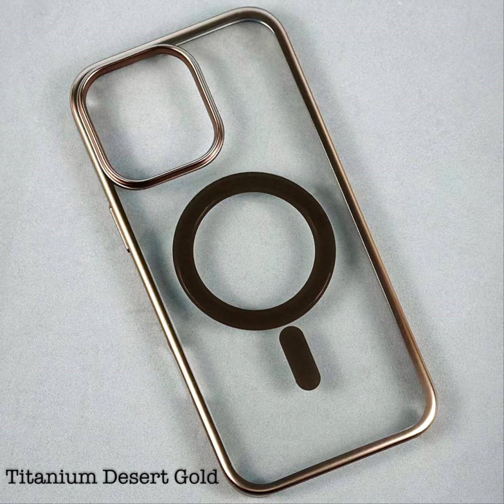 Чохол Metallic Paint Magnetic case для IPhone 16 Pro (Desert gold)