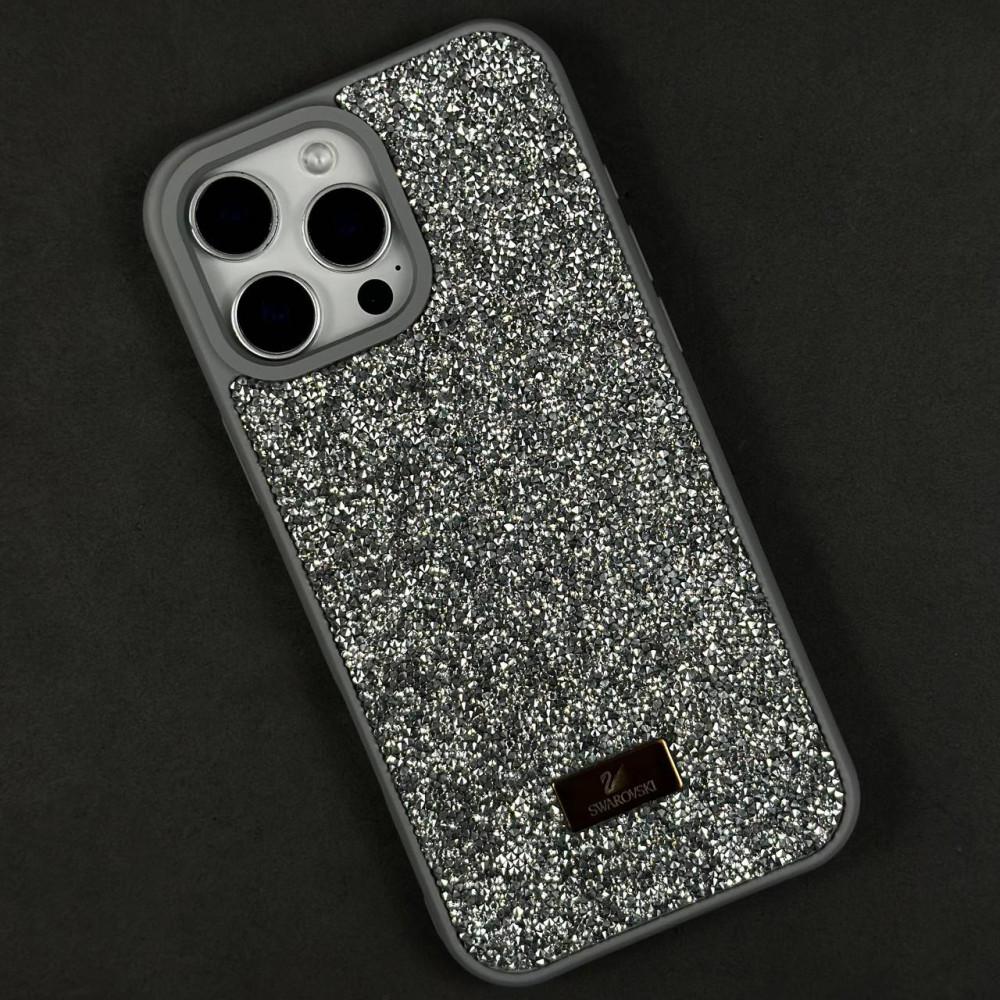 Накладка SW Grainy Diamonds для IPhone 16 Pro Max світло срібляста