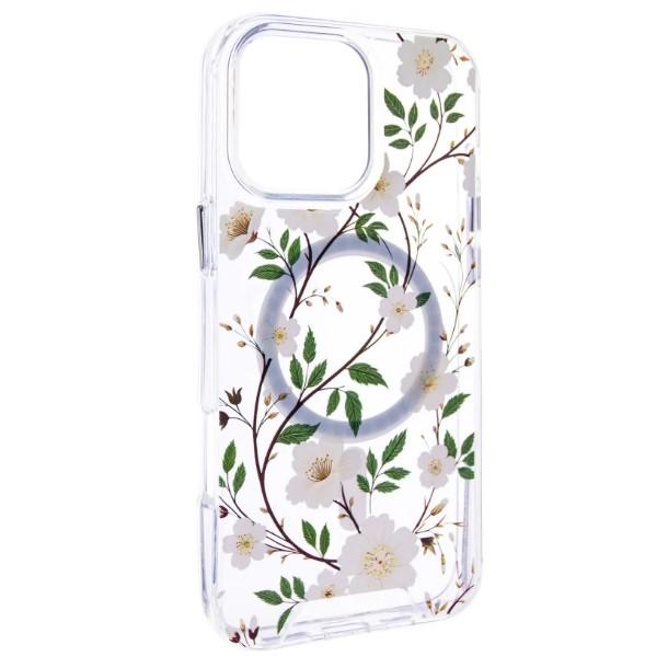 Чохол Clear Garden MagSafe для iPhone 16 Pro (White Gardenia)