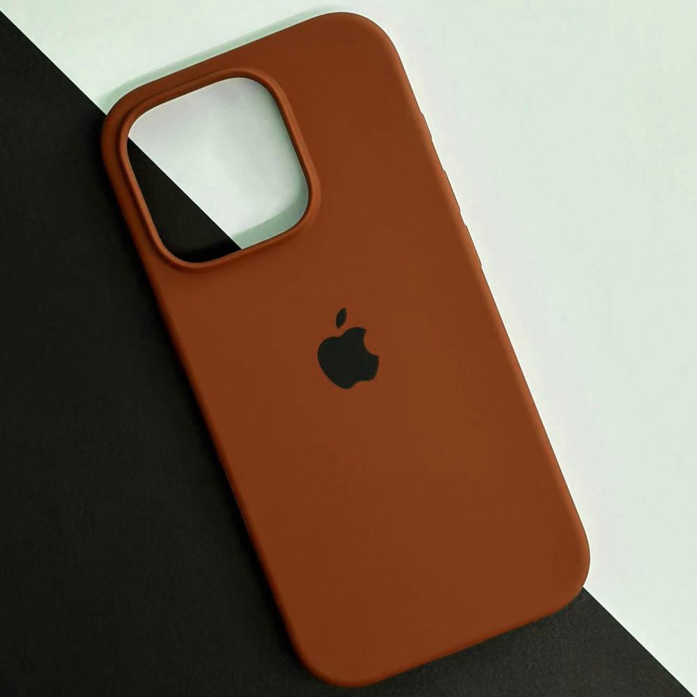 Silicone Case Full Protective (AA) для iPhone 16 Pro (Brown)