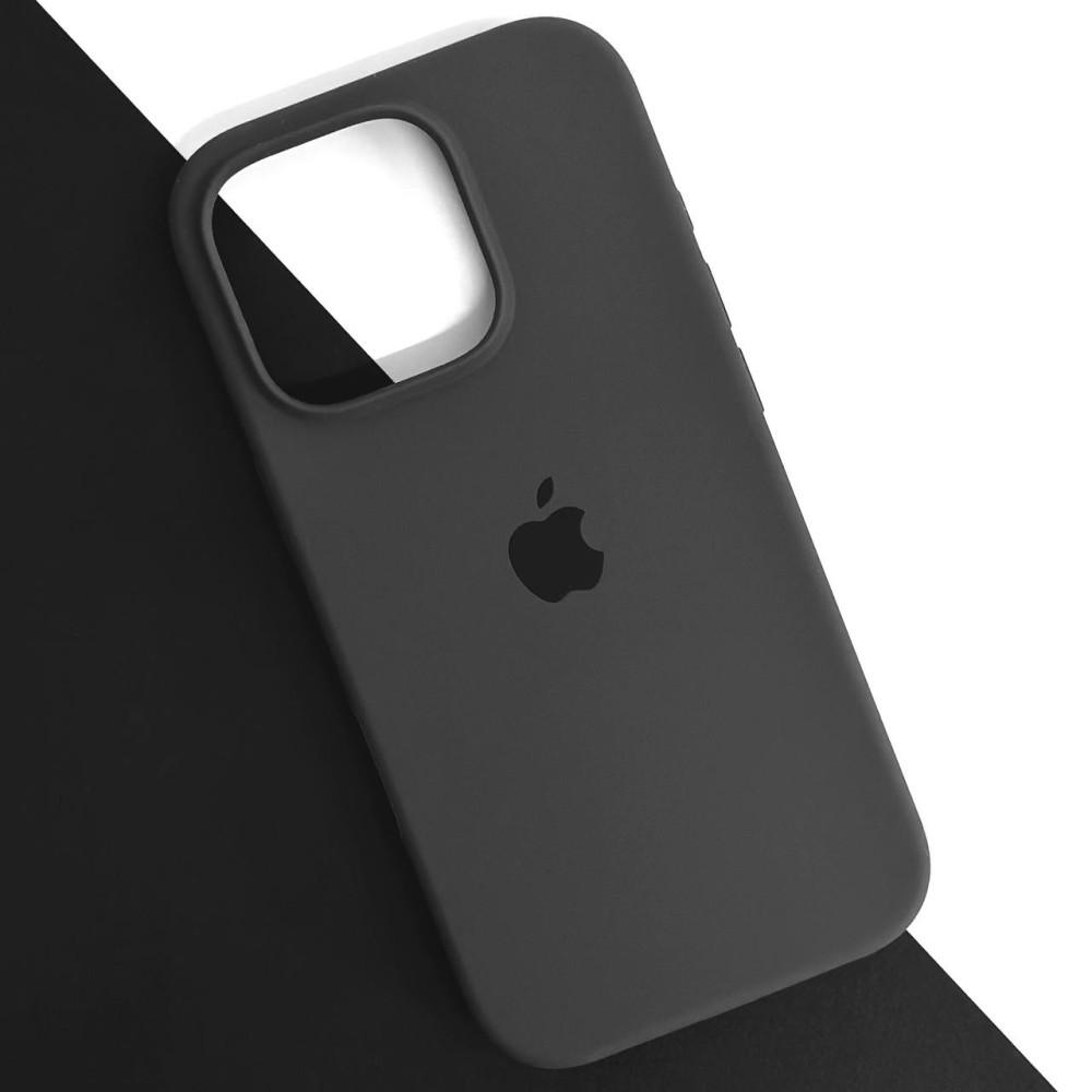 Silicone Case Full Protective (AA) для iPhone 16 Pro Max (Dark grey)