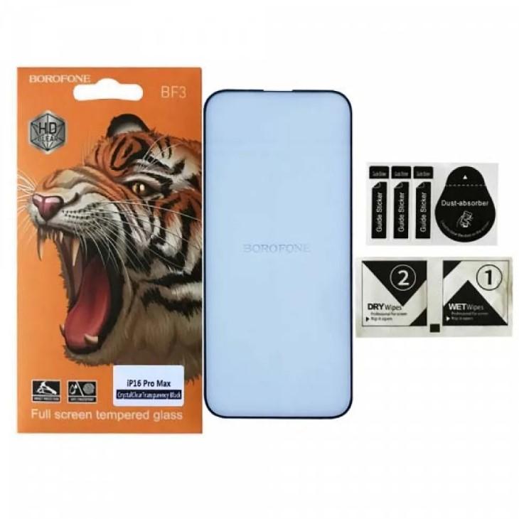 Захисне скло BOROFONE для iPhone 16 Pro Max black