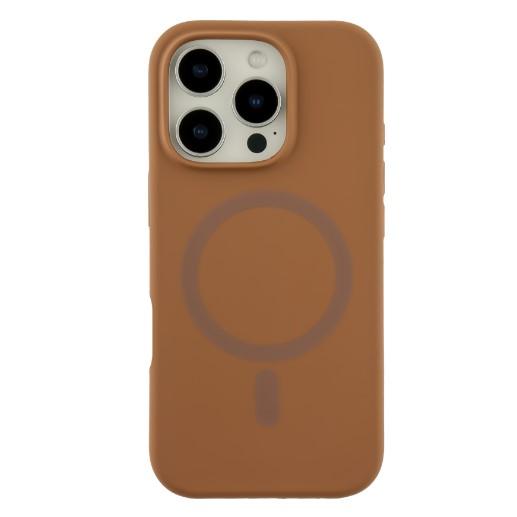 Silicone Case Full Protective (AA) with MagSafe для iPhone 16 Pro Max (New brown)