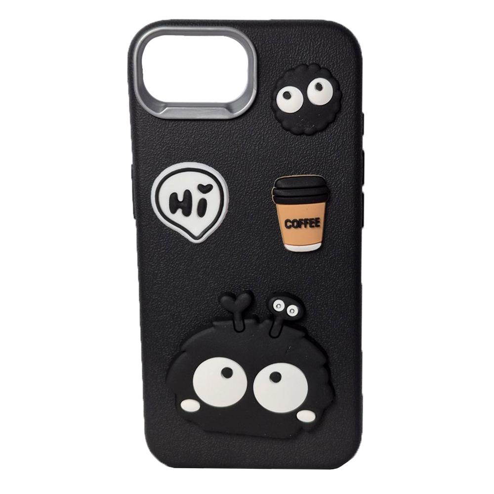 Чохол Leather Toys для Iphone 16E (Coffee / Black)