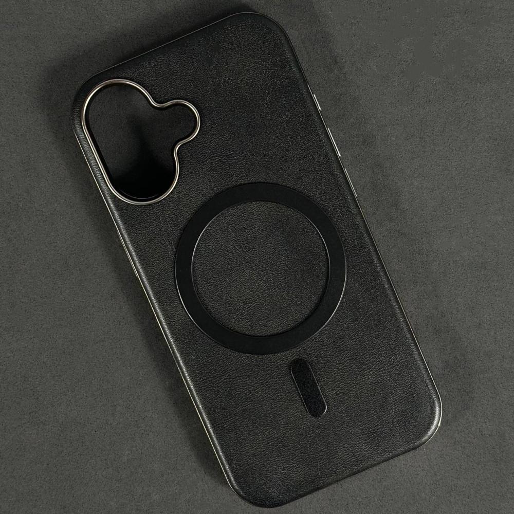 Чохол Leather Magnetic для IPhone 17  чорний