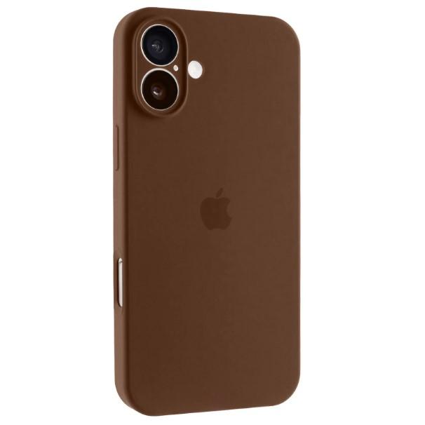 Silicone Case Full Camera Protective (AA) для iPhone 16 Plus (Brown)