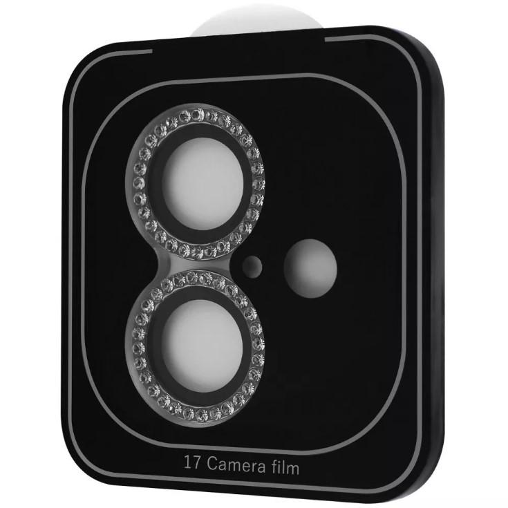 Захисне скло Diamond Sparkles на камеру iPhone 17 (Black)