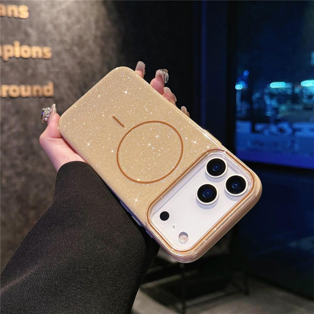 Чохол Color Glitter Magnetic для IPhone 17 Pro Max (Кремовий)