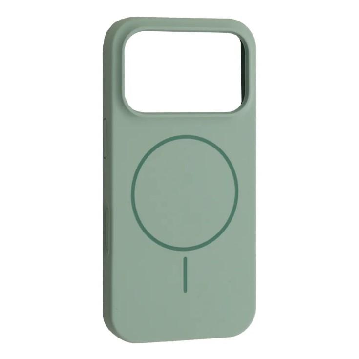 Silicone Case Full Protective (AA) with MagSafe для iPhone 17 Pro Max (Light Cyan)