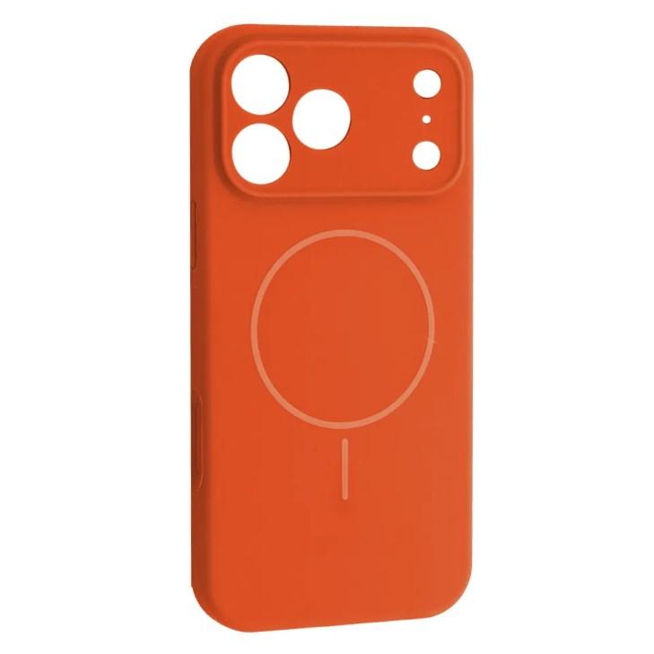 Silicone Case Full Camera Protective (AA) with MagSafe для iPhone 17 Pro Max (Orange)