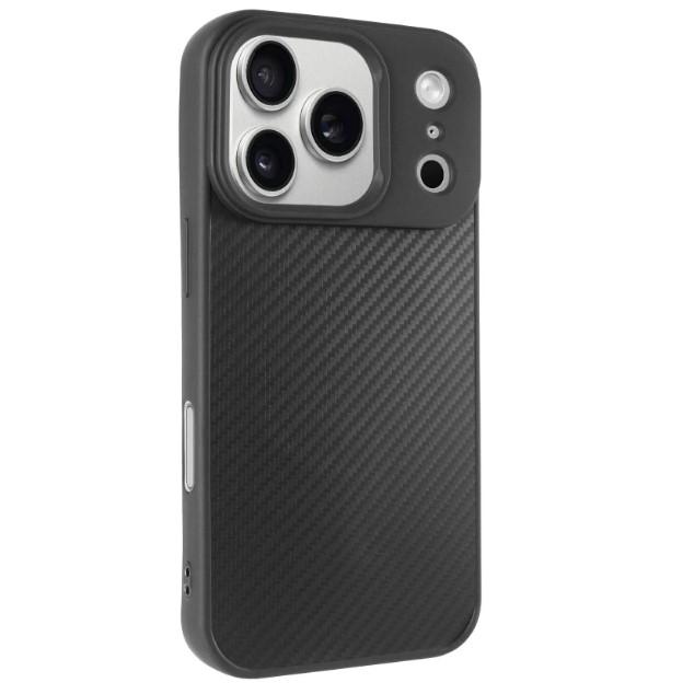 Чохол PU чохол Carbon with Magsafe для iPhone 17 Pro (Black)