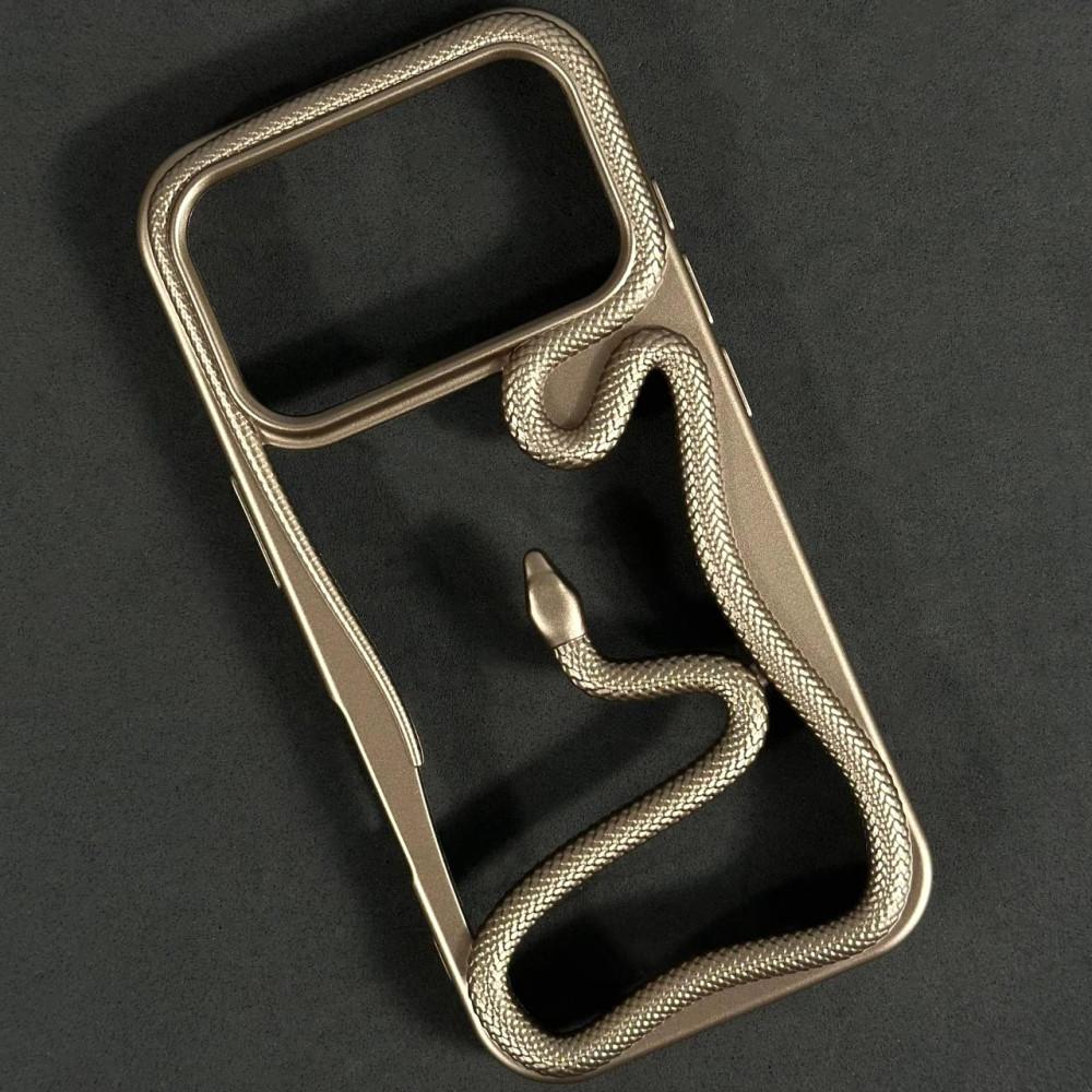 Чохол Snake для iPhone 17 Pro рожеве золото