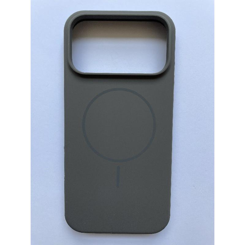 Silicone Case Full Protective (AA) with MagSafe для iPhone 17 Pro Max  (stone gray)