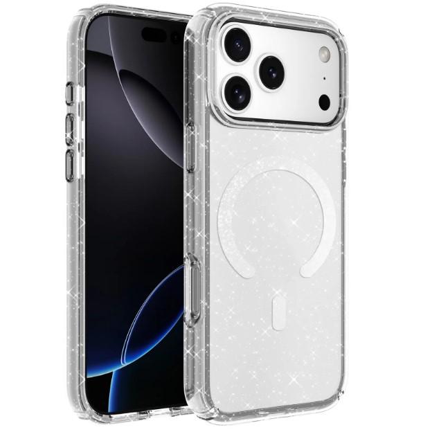Чохол Eclipse Sparkle (MagFit) для iPhone 17 Pro Max прозорий
