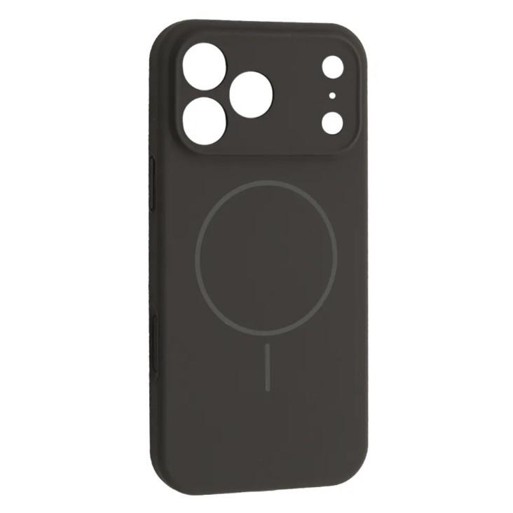 Silicone Case Full Camera Protective (AA)  with MagSafe для iPhone 17 Pro Max (Charcoal Grey Black)