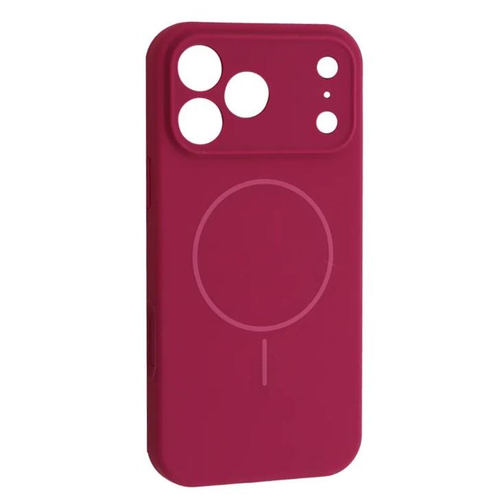 Silicone Case Full Camera Protective (AA)  with MagSafe для iPhone 17 Pro Max (Manyue Red)