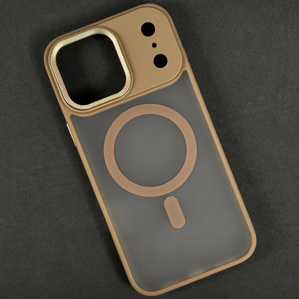 Чохол Magsafe MATTE Corrugated Camera для iPhone 17 Pro Max Коричневий