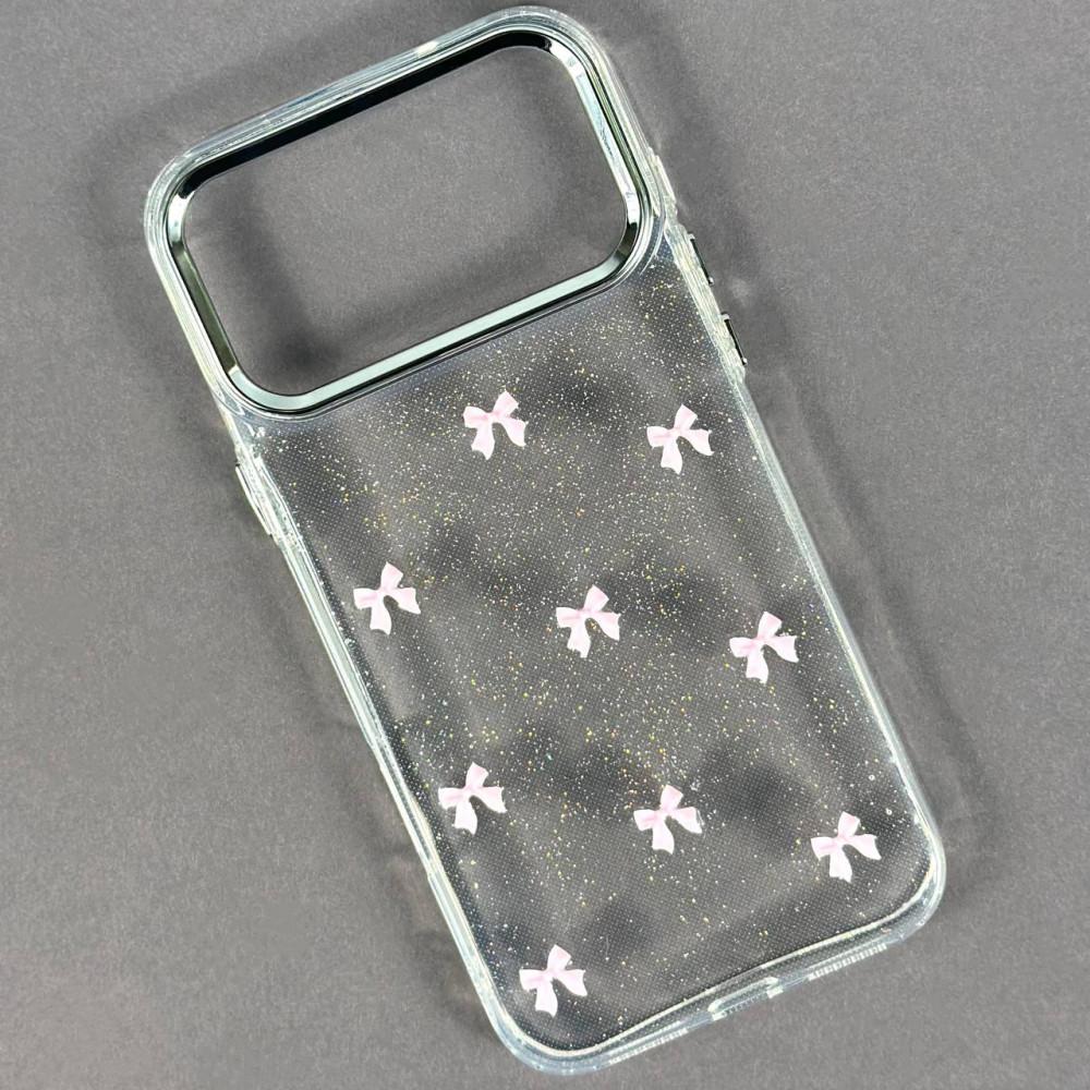 Накладка Shiny Crystal bow для Iphone 17 Pro Max (Pink)