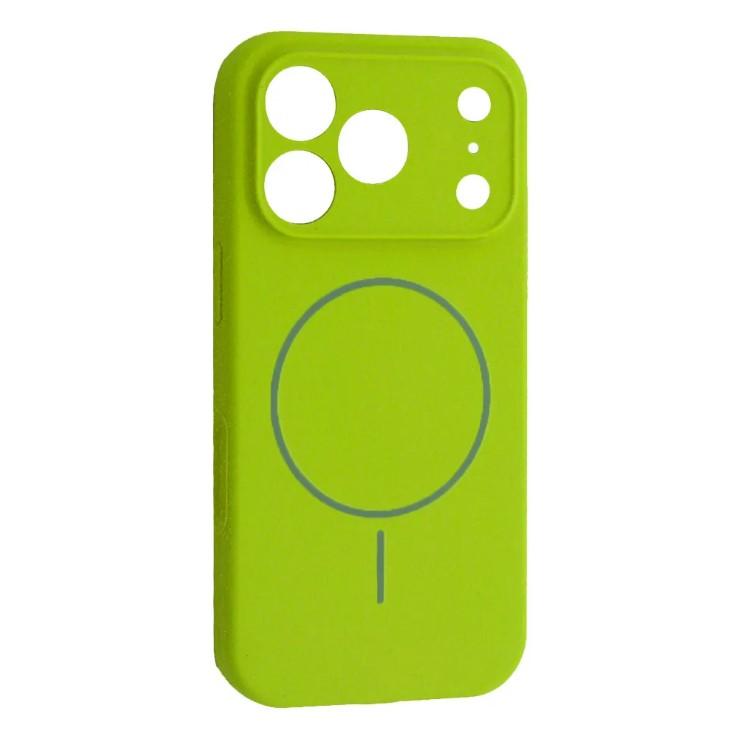 Silicone Case Full Camera Protective (AA) with MagSafe для iPhone 17 Pro Max (Neon green)