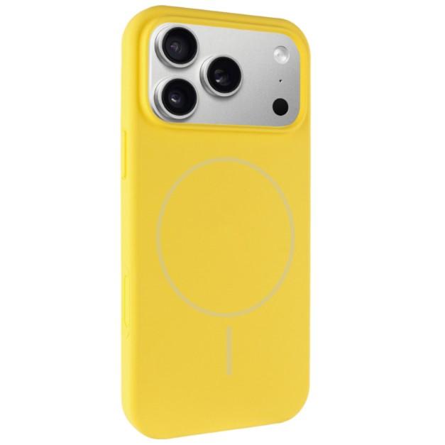 Silicone Case Full Protective (AA) with MagSafe для iPhone 17 Pro Max (Yellow)