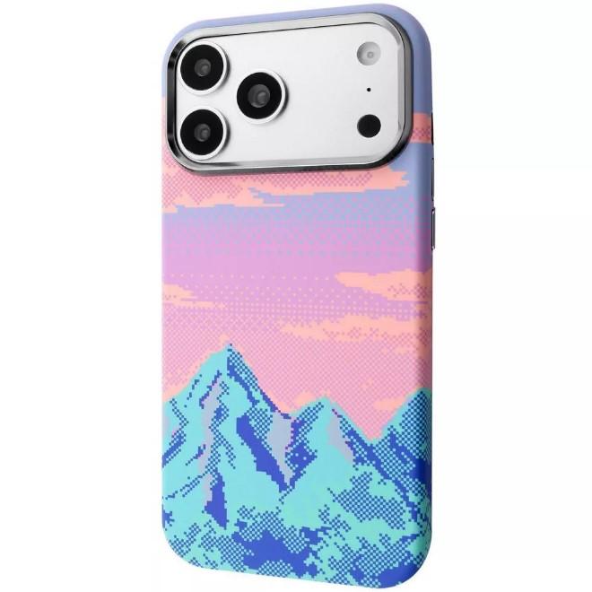 Чохол Pixel Case with Magnetic Ring для iPhone 17 Pro/18 Pro (pink sanset)
