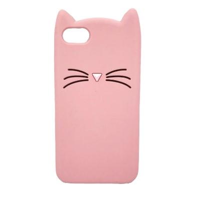 Накладка 3D Cat для Iphone 4 пудрова