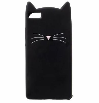 Накладка 3D Cat для Iphone 4 чорна