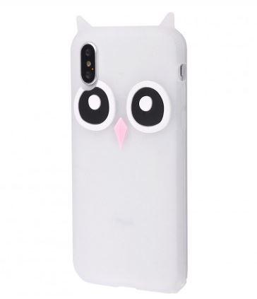 Накладка TOYS для  iPhone X Сова біла