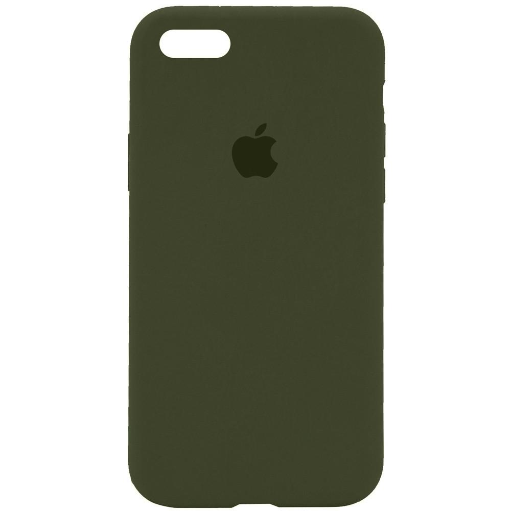 Silicone Case Full Protective (AA) для iPhone 6 / 6s (Dark Olive)