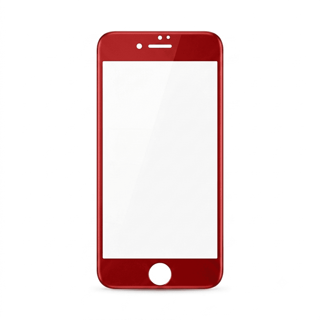 Захисне скло 4D Metal Front для Iphone 6 / 6s червона рамка