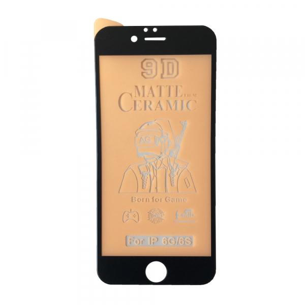 Гнучке скло Ceramic MATT для iPhone 6G/6S матове з чорною рамкою